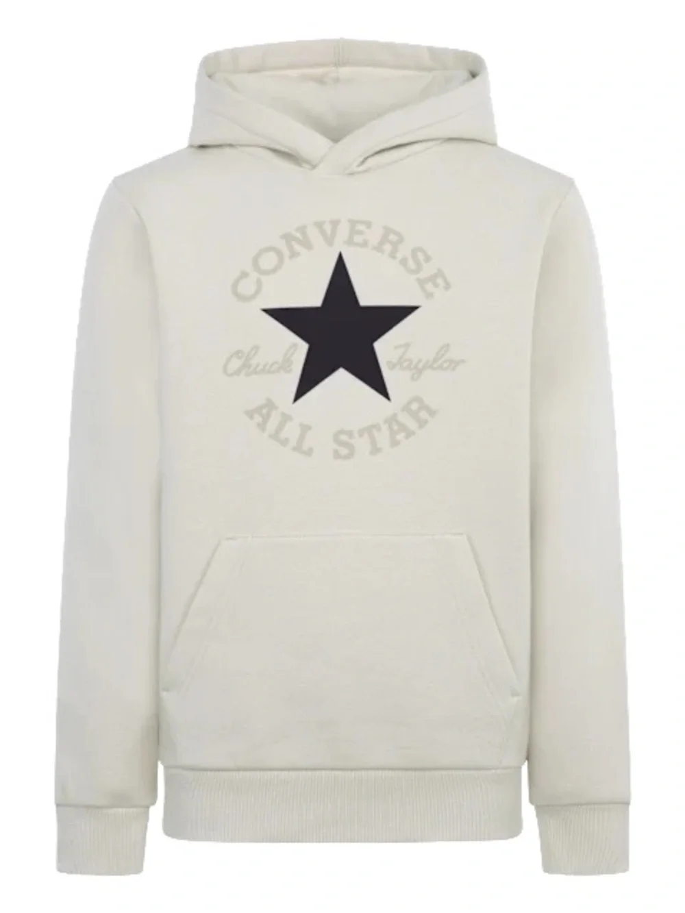 Converse Cream pullover Hoodie with Black Star Logo